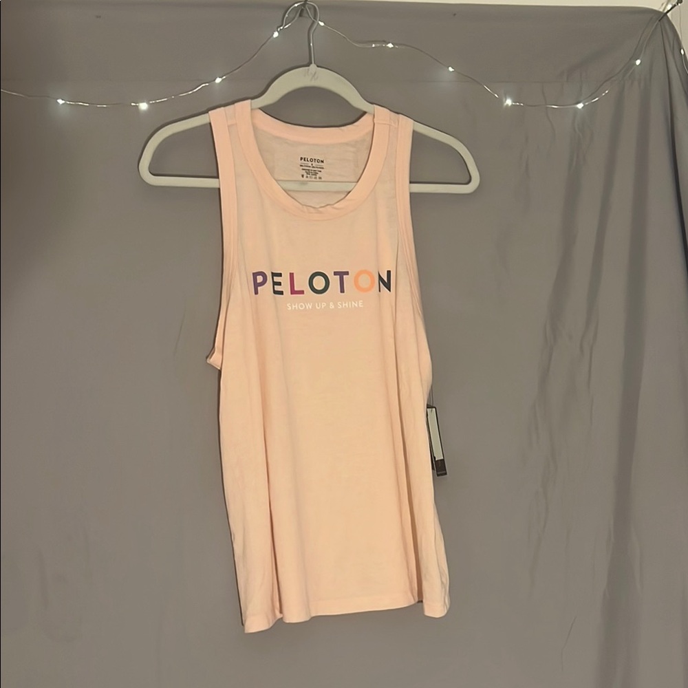 Peloton Light Pink Muscle Tee NWT size small